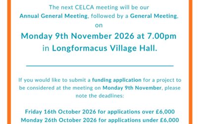 CELCA AGM and OGM 09.11.2026